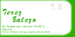 terez balczo business card